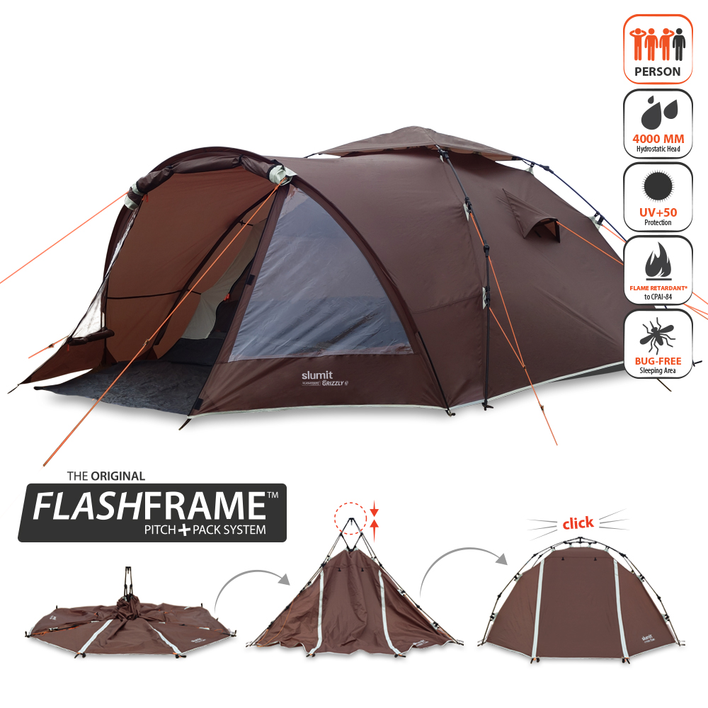 Slumit GRIZZLY 4 FlashFrame Tent