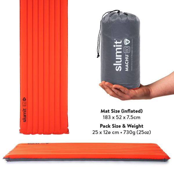 Machu™ Inflatable Insulated Sleeping Mat with Primaloft® 80g Eco Insulation – 183cm